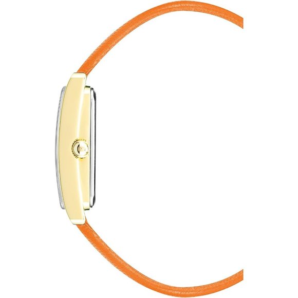 Women's  Gold Tone Leather Strap Water Resistant Quartz Movement Watch - Picture 2 of 5